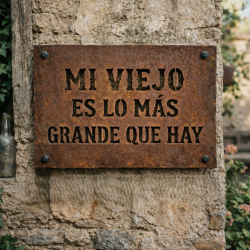 Cartel mi viejo es lo más grande que hay óxido - 1