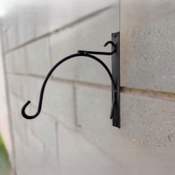 Soporte mensula negro para colgar maceta - 1