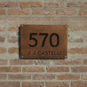 Cartel calle y numero oxidado real 20x30cm - 2