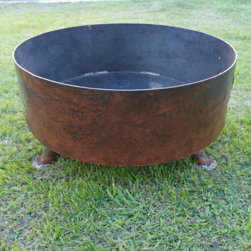 Fogonero hierro circular 60cm óxido - 1