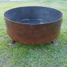 Fogonero hierro circular 60cm óxido - 1