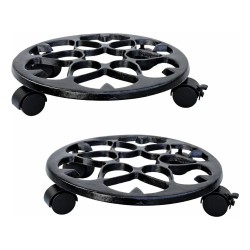 Set x2 bases móviles metálicas para macetas - 1