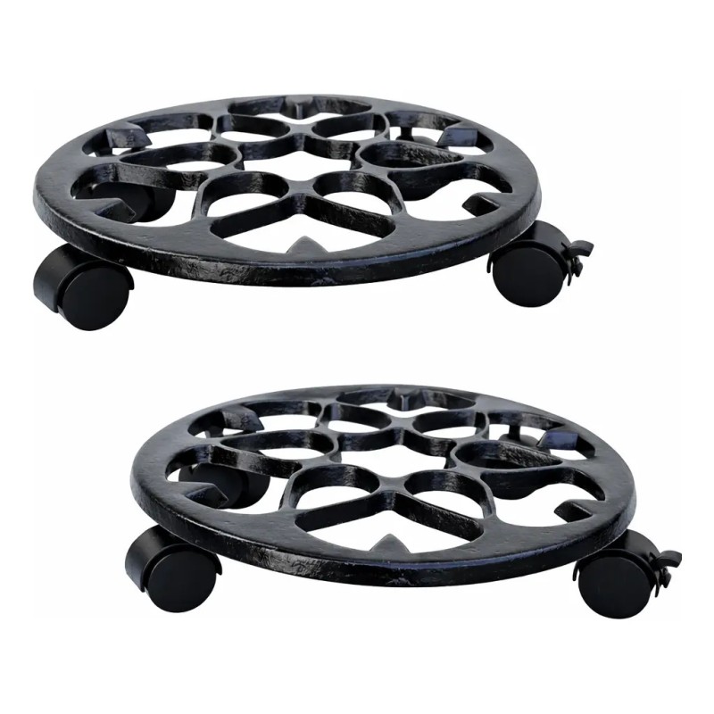 Set x2 bases móviles metálicas para macetas - 1