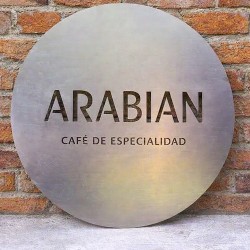 Cartel chapa calada 60cm logo personalizado - 2