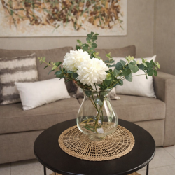 Mesa ratona NEGRA interior/exterior 60 Cm flor calada - 3