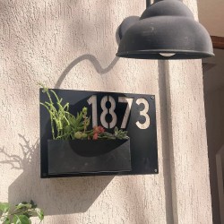 Placa numero casa con macetero 35x25 - 2