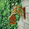 Comedero pajaros + soporte pared oxido - 3