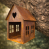 Casita chapa oxido fanal o comedero de aves - 1