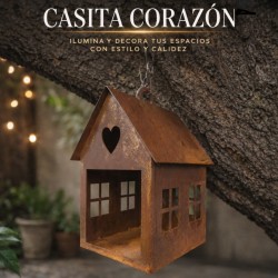 Casita chapa oxido fanal o comedero de aves - 2