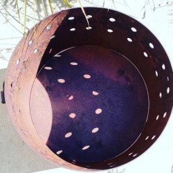 Fogonero hierro circular 70cm calado oxido-5-chapadeco.com