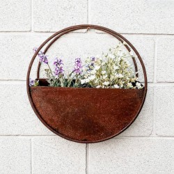 Maceta circular 30cm. oxido - 2