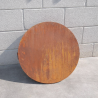 Tapa mesa para fogonero 60cm. acero con manijas - 2
