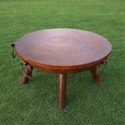 Tapa mesa para fogonero 93cm. acero con manijas - 1