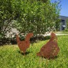 Set gallinas chapa oxido - 3