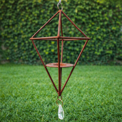 Diamante porta vela hierro oxido - 1