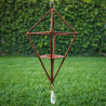 Diamante porta vela hierro oxido - 1