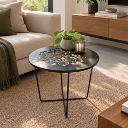 Mesa ratona NEGRA interior/exterior 60 Cm mandala - 3