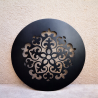 Mandala 40cm chapa para colgar negra - 1