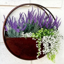 Maceta circular 30cm. oxido - 1