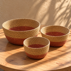 Set x3 canastos Banjut terracota