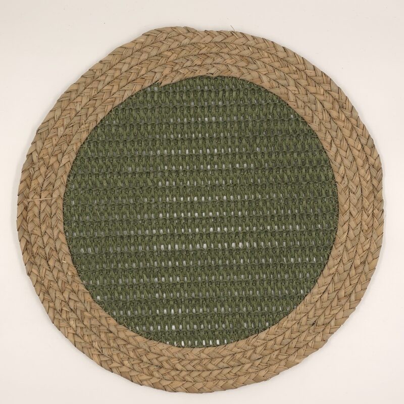 Plato de sitio oliva individual EMC 32-1