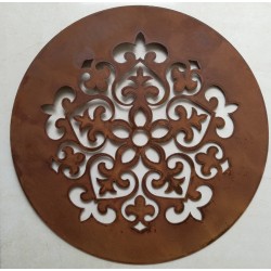 Mandala fg 40cm chapa oxido para colgar