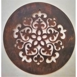 Mandala fg 60cm chapa oxido para colgar - 4