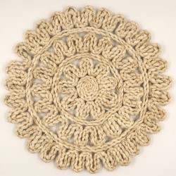 Plato de sitio fibra natural arena 38cm (EMC 32-3)