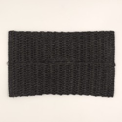 Plato de sitio fibra natural negro 18x29cm (EMC 32-11)