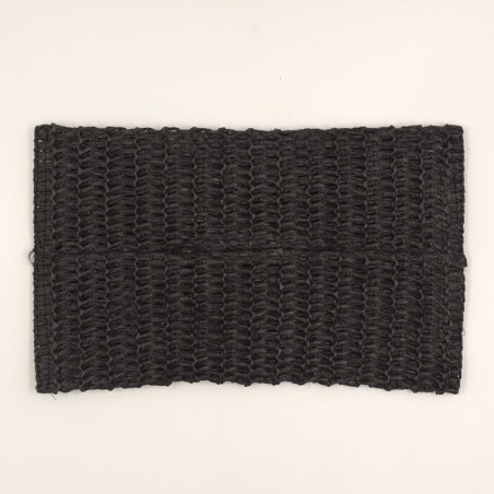 Plato de sitio fibra natural negro 18x29cm (EMC 32-11)