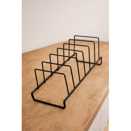 Exhibidor de platos x6 metal negro (EMC34-5)