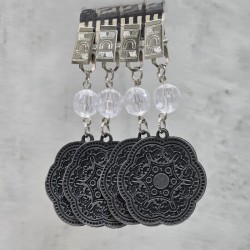 Pesas de mantel x4 mandala metal plata