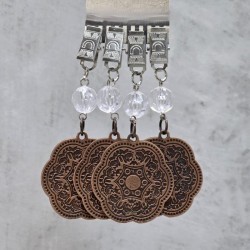 Pesas de mantel x4 mandala metal cobre