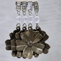 Pesas de mantel x4 amapola metal bronce