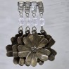 Pesas de mantel x4 amapola metal bronce