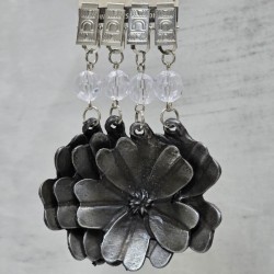 Pesas de mantel x4 amapola metal plata