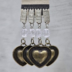 Pesas de mantel x4 corazón metal bronce