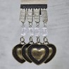 Pesas de mantel x4 corazón metal bronce