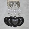Pesas de mantel x4 corazón metal plata