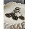 Pesas de mantel x4 girasol calada metal bronce