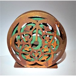 Porta espiral mandala oxido