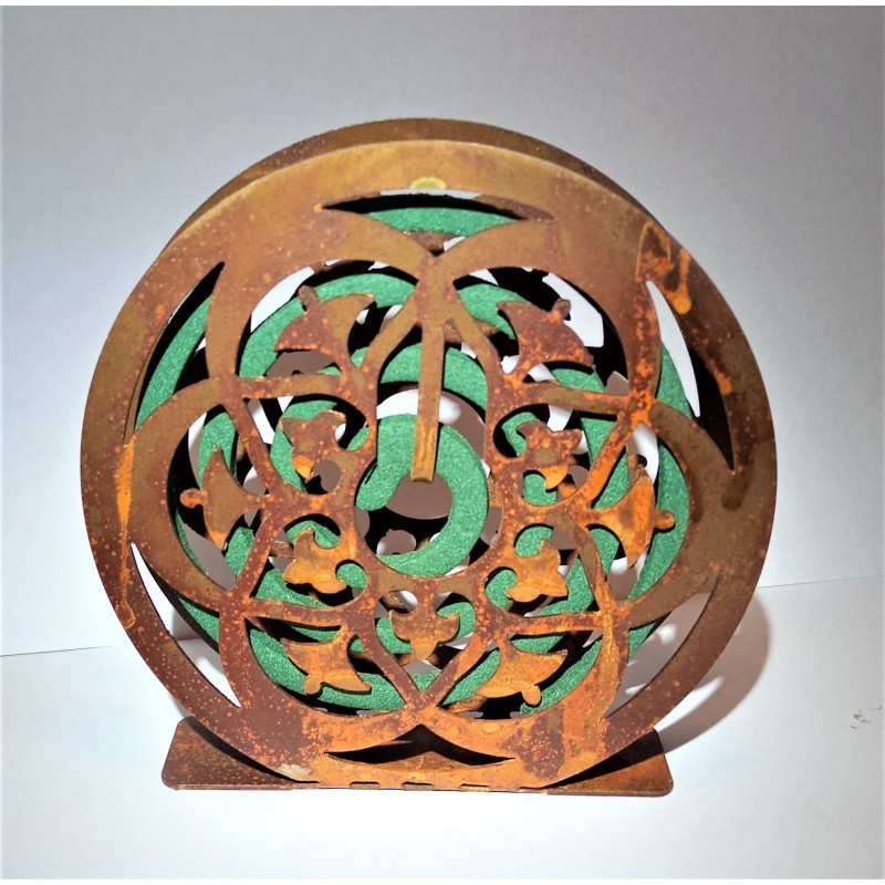 Porta espiral mandala oxido