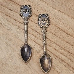 Cucharita abeja bronce x2
