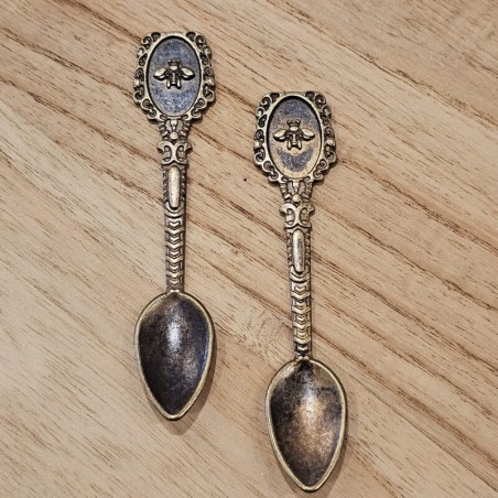 Cucharita abeja bronce x2