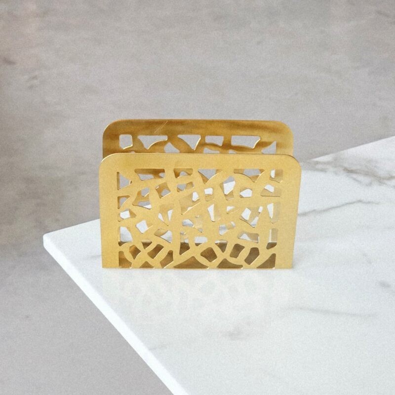 Porta servilletas inox oro