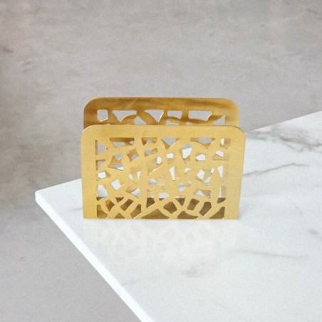 Porta servilletas inox oro