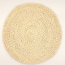 Plato de sitio fibra natural arena 38cm (EMC 32-14)