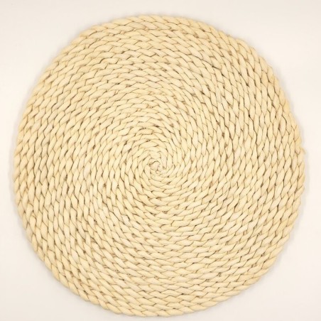Plato de sitio fibra natural arena 38cm (EMC 32-14)